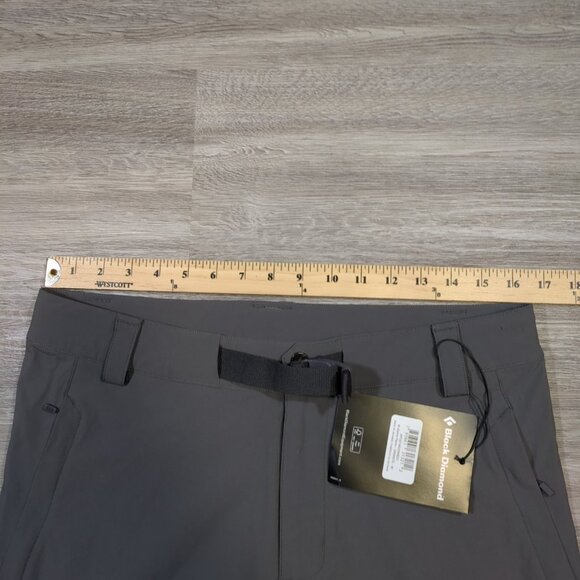 Black Diamond Alpine Pants Men's Medium Granite Lightweight Nylon Belted Hiking - Picture 9 of 14